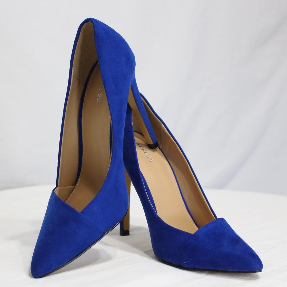 COPY - Pre-Loved Express Classic Royal Blue Slip-on Pumps size 7